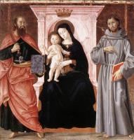 Romano Antoniazzo - Madonna Enthroned with the Infant Christ and Saints